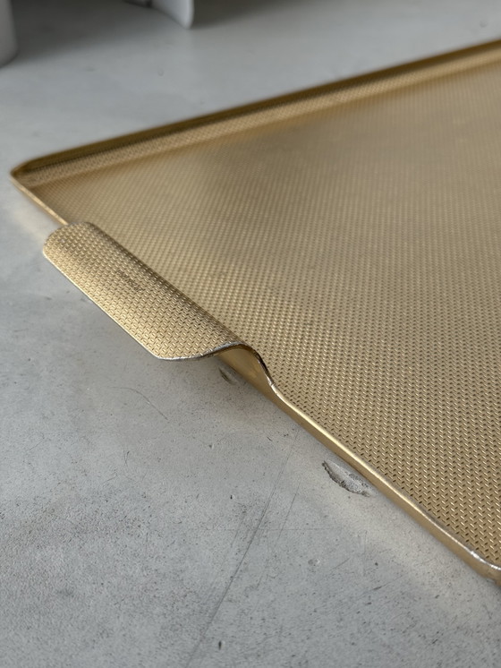 Image 1 of Vassoio Van Nelle - metallo dorato, anni 1950-60 ca.