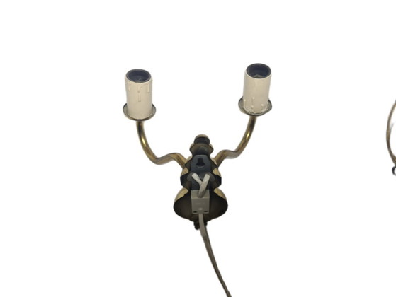 Two-Armed Wall Lamp, Sweden, 1970s – Wall lights, Brass (photo 8 of 8)