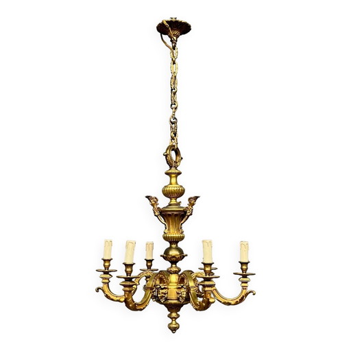 Mazarin-kroonluchter. Massief brons. – Bronze