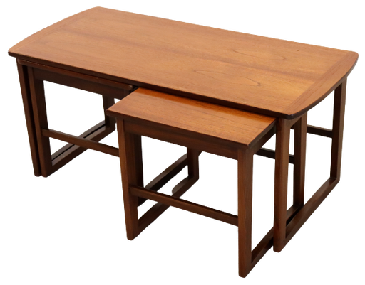 Mesa de centro con mesas nido 'Ossett' vintage