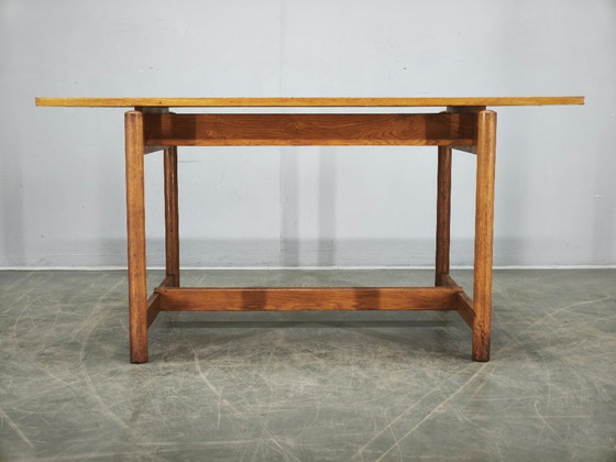 Image 1 of 1960s Czech Coffee Table in Solid Oak by Krásná Jizba