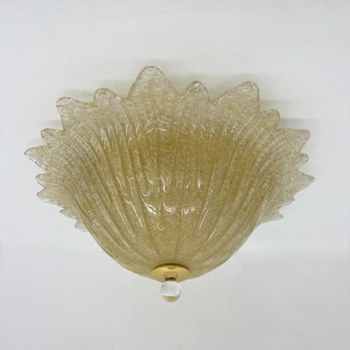 Plafonnier italien en verre de Murano du milieu du siècle, années 1970