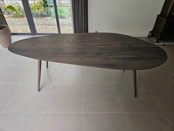 Goossens Ferry Dining table and 6 Hera dining chairs, Wood, Brown, Modern (photo 3 of 5)
