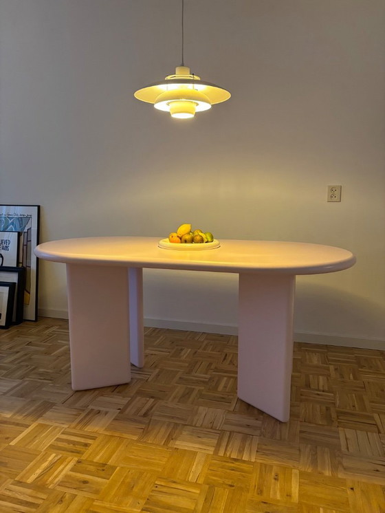 Image 1 of Oval round table wood Gustaf Westman Style