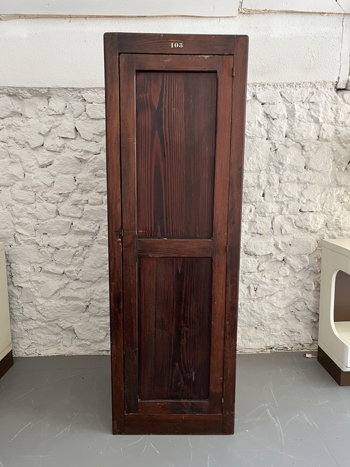Old wooden checkroom