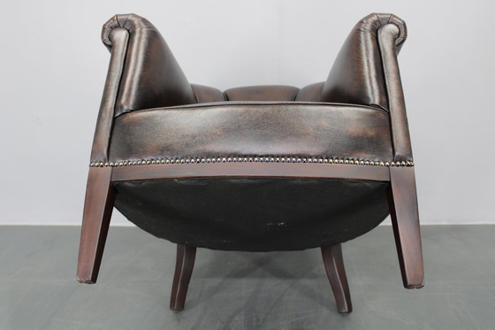Image 1 of Vintage leren fauteuil, Tsjecho-Slowakije