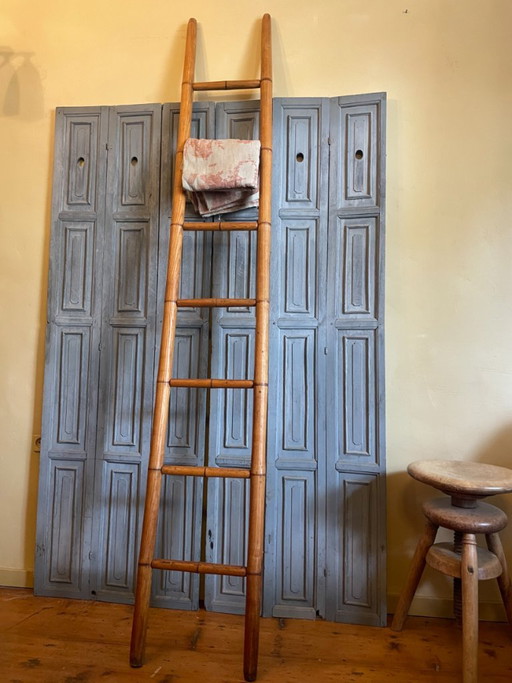 Escabeau de bibliothèque ancien du XIXe siècle, français – decoratieve objecten, Wood
