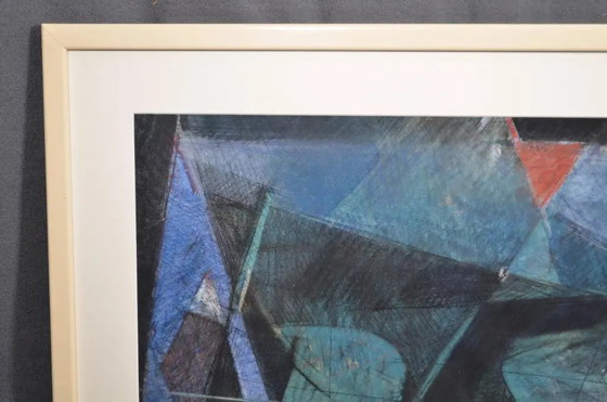 André Brechet "Abstract Composition" Charcoal and Grease Pencil Signed, Framed – Paintings & Drawings (photo 4 of 8)