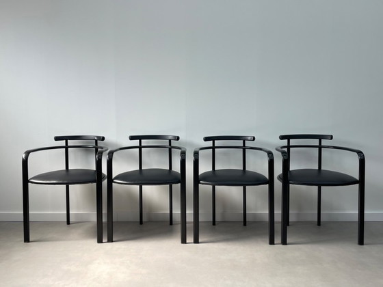 Image 1 of Set of 4 postmodern Martina dining chairs by Carlo Bimbi for Segis Italy, 1980s