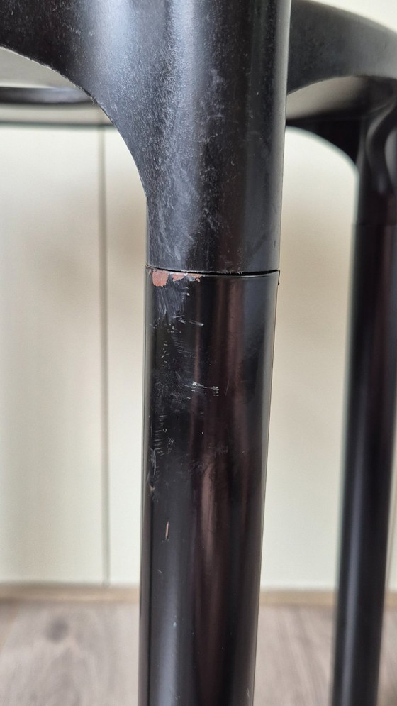 Image 1 of Ensemble vintage de deux tabourets noirs POLO Kartell