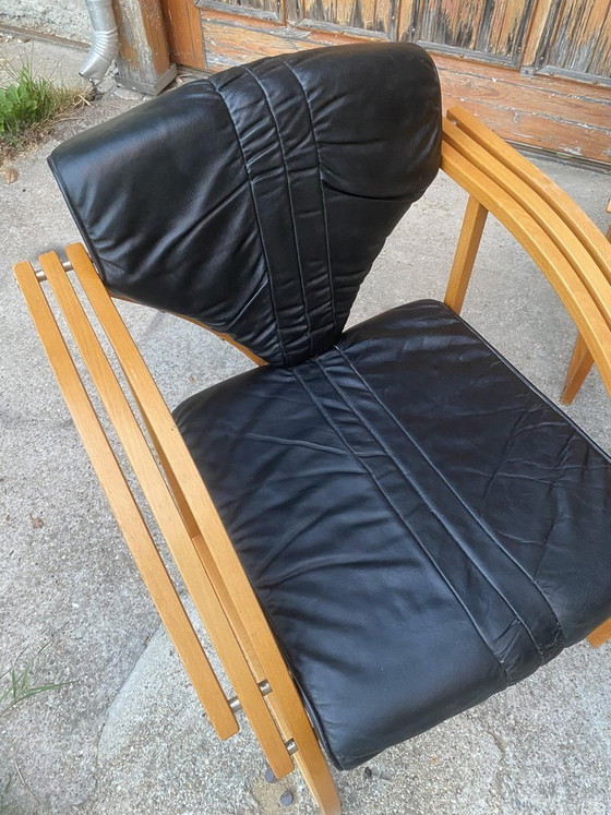 Mid-Century Leather Sofa, Armchair and Table, Set of 4 – Lounge sets, Mid Century Modern (photo 3 of 8)