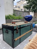 Caisse de transport originale Jaspers Amsterdam – table basse industrielle pleine de caractère
