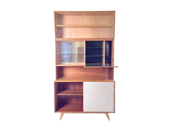 Image 1 of Mobiletto vintage U-452 con vetrina e bar - Jiri Jiroutek