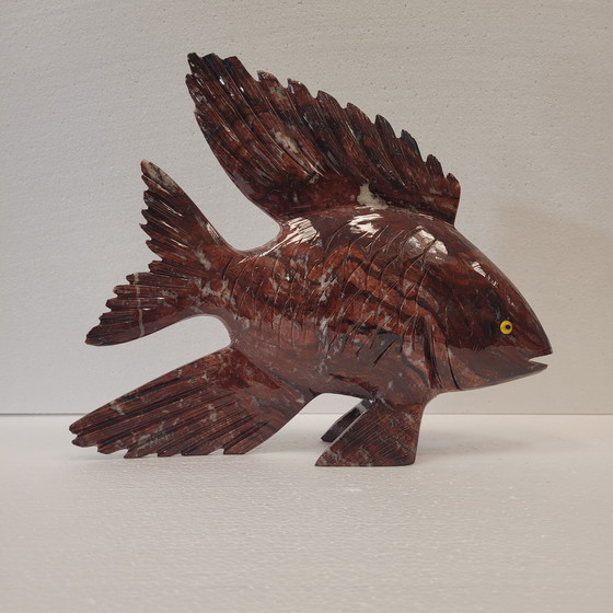 Image 1 of Coppia di pesci, diaspro rosso, XX secolo - Cina