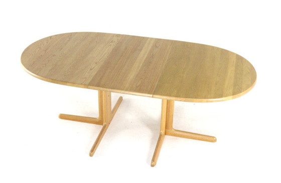Image 1 of Juul Kristensen for JK mobler oak oval extendable dining table vintage Danish