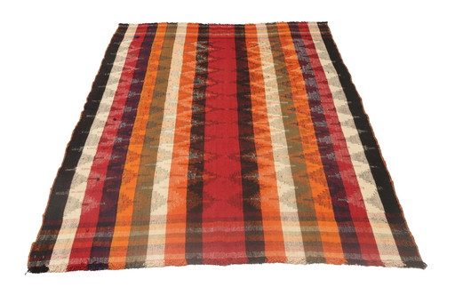 Kilim Fars Kashgaï -Tissé à la main- Pièce de collection- 202 X 145 cm No. 3322