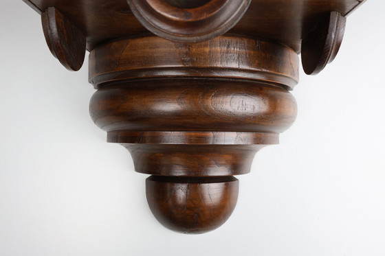 Image 1 of Consolle da parete in stile Art Déco del XIX secolo in rovere, Francia