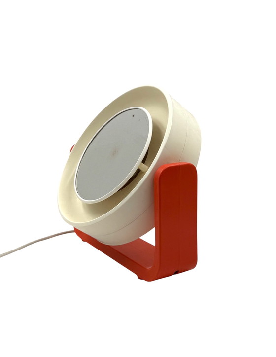 Image 1 of Space Age Orange Illuminated Table Mirror Mod. W93, Allibert, West Germany 1960s