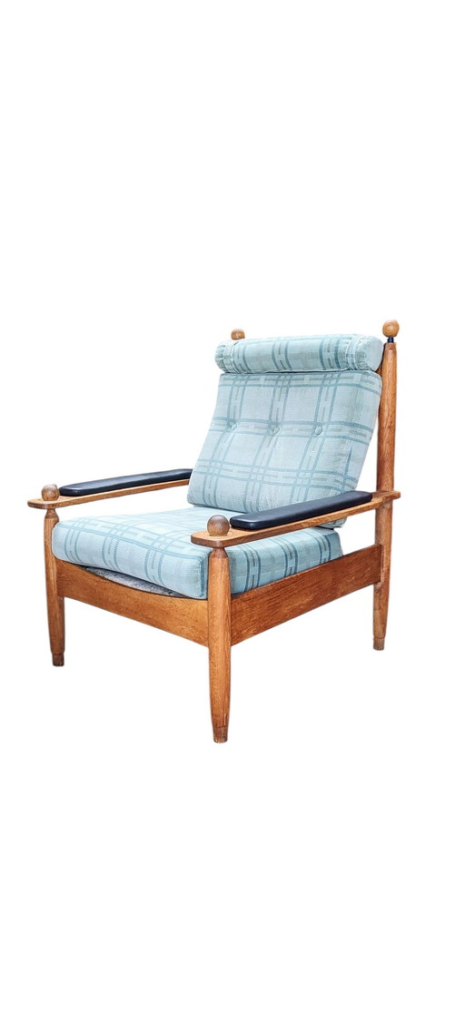 Mid century oak lounge armchair 1960s