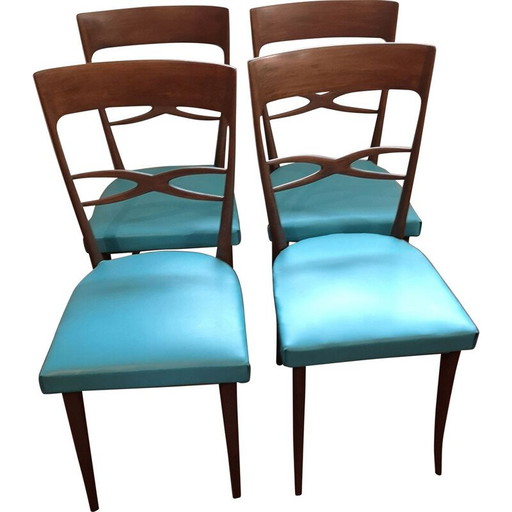 Set of 4 vintage chairs by Melcchior Bega, Italy 1950-1960