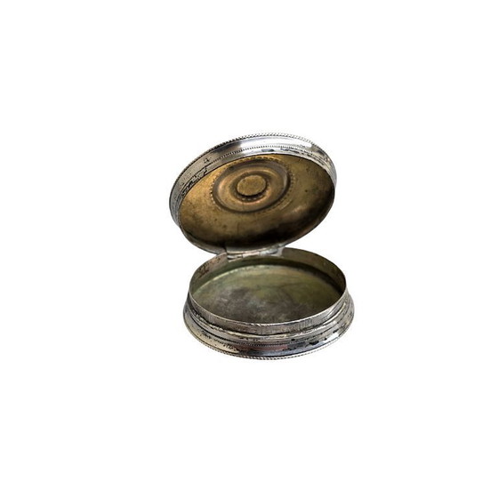 Image 1 of Antike niederländische Pillendose aus Silber aus dem Jahr 1826