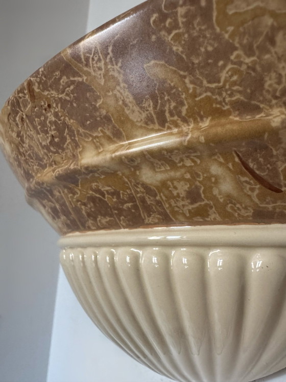 Half-shell Wall lights by Schuytener, 80s, Ceramic, Creme (photo 10 of 11)