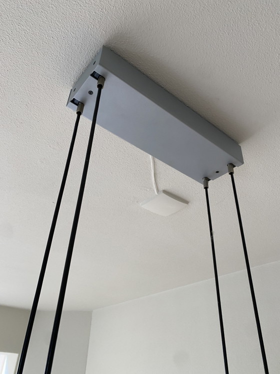 Image 1 of Tiso Tender pendant lamp by Anta, the original, with halogen bulbs for warm light. 165 cm long.