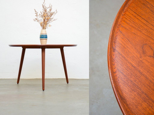 Vintage Deense salontafel, teak, mid-century modern, bijzettafel