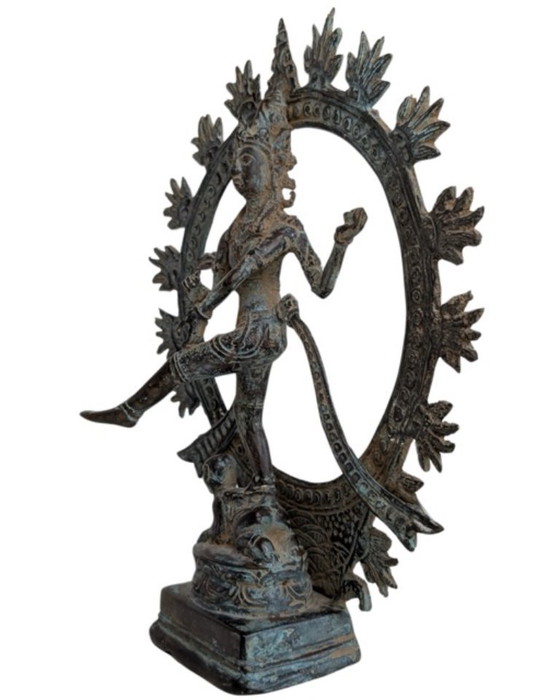 Bronzen Shiva Nataraja – Indonesië, 19e eeuw – Beeldhouwkunst (photo 7 of 12)