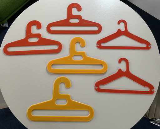 6x Vintage 1970s Clothing Hangers