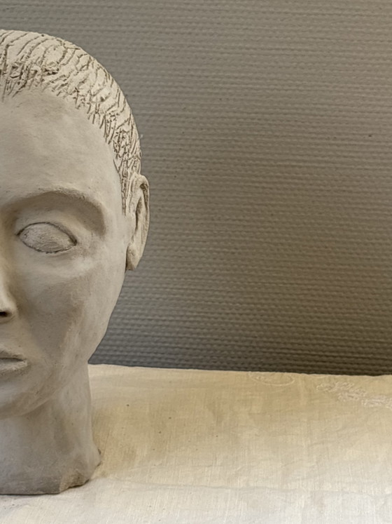 Image 1 of Vintage Chamotte Statue ‘SHE IS’ Sculpture
