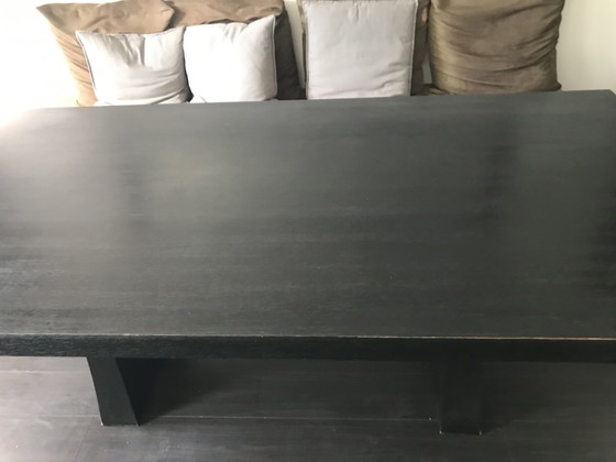 Armani/Casa "Ginza" Dining Table – 1st Generation (2004) – Rare Black-Stained Iroko Wood – ARMANI CASA (photo 4 of 6)