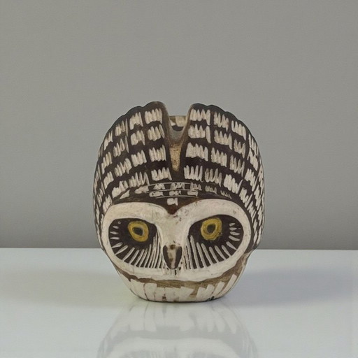 Edward Lindahl für Gustavsberg – Keramik-Eule "Burr" (Schweden, 1960er)