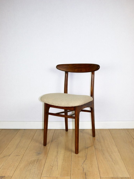 Image 1 of Hałas vintage chairs beige boucle - set of 3