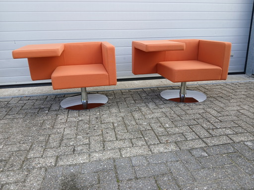 2 fauteuils pivotants Offecct Solitaire - Alfredo Häberli – draaistoelen, Textile, Metal (photo 2 of 13)