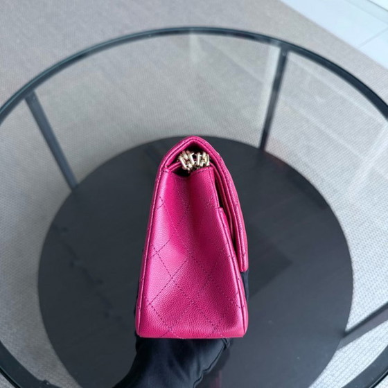 Image 1 of Chanel 2.55 Reissue 225 - 24 cm Caviar Steppleder, Pink, Goldbeschläge, Serie 23