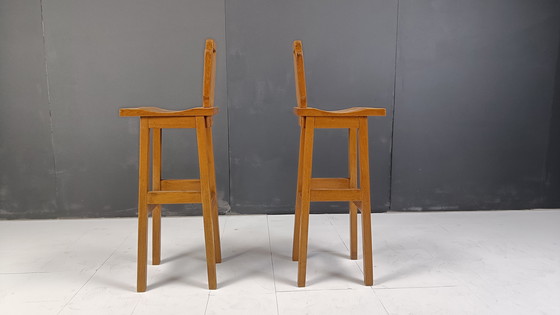 Image 1 of Mid Century Brutalist Bar Stools, 1960s