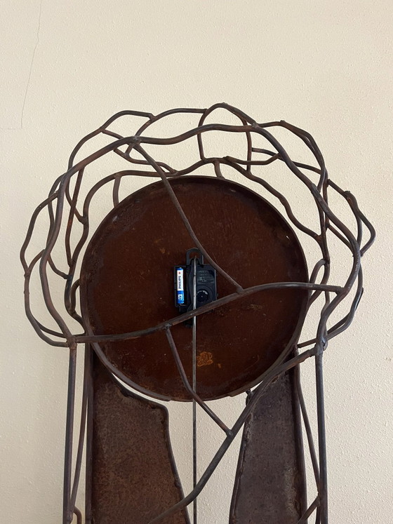 Unique reinforcing steel floor clock – Metal, Iron (photo 7 of 7)