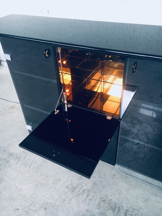 Image 1 of Postmodern Design Highboard Bar Chest by Luigi Saccardo for Gasparello, Italy 1980's