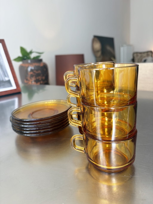 Vintage-Kaffeetassen – servies, Glass (photo 2 of 5)