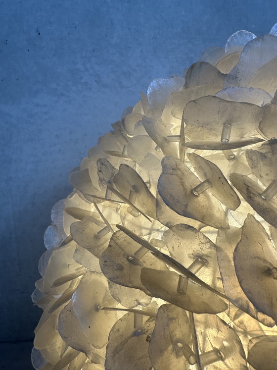 Image 1 of Lampadaire vintage XL en capiz