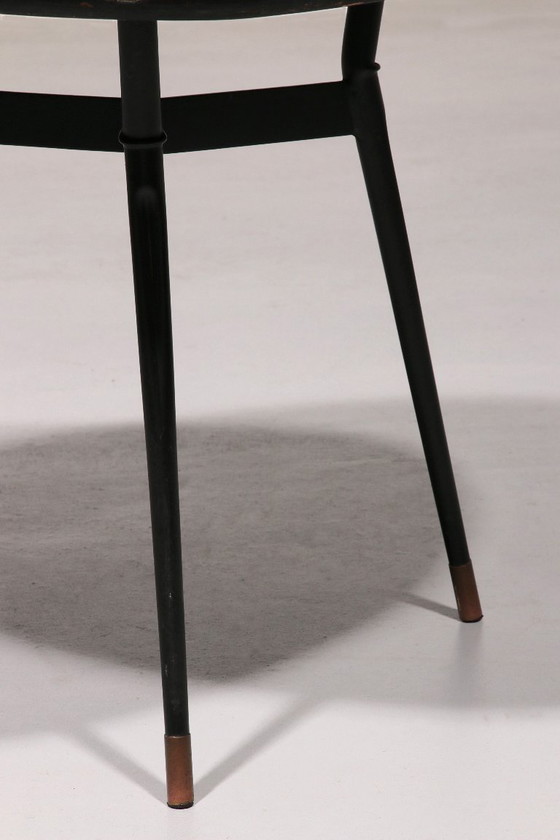 Image 1 of Elegante bijzettafel van marmer en messing – Chique kleine salontafel of bijzettafel