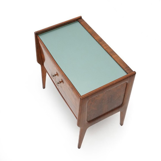 Image 1 of Par de mesitas de noche de brezo, años 50