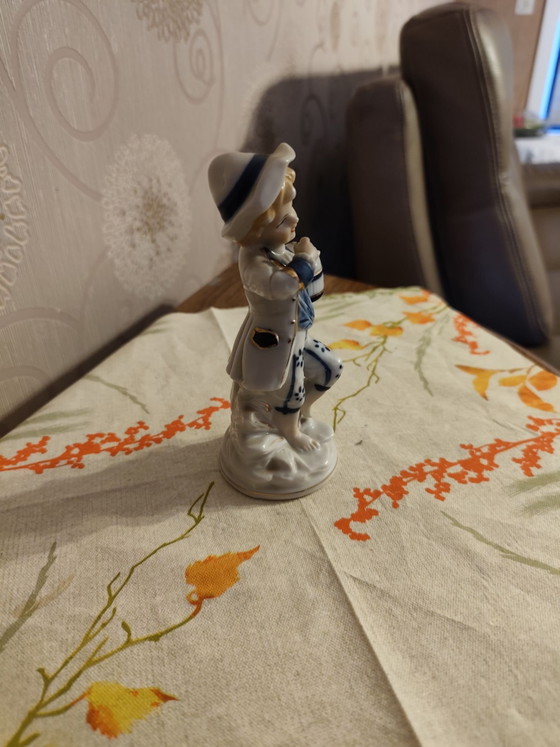 Figurine vintage en porcelaine, Objets déco, Bleu (photo 3 sur 6)