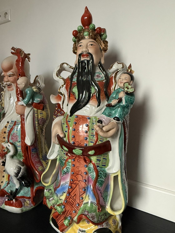 Image 1 of Chinese wijzen keramische beelden