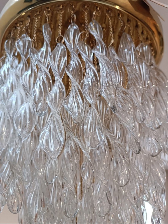 Image 1 of Cascading chandelier with Murano crystals, 1970s