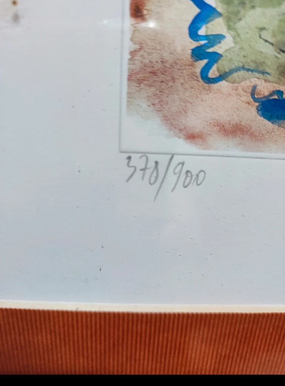 Image 1 of Lithograph "Flowers from Elsewhere" signed Vallois