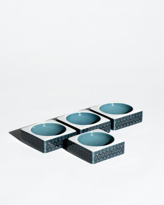 Image 1 of Ensemble de 4 bols géométriques en porcelaine Rosenthal, Hans Theo Baumann, Allemagne, années 1960-1970