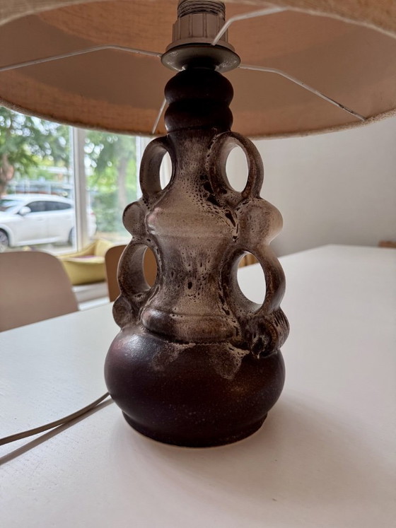 Vintage Steinbach table lamp / Mid Century – Ceramic, Textile (photo 3 of 8)
