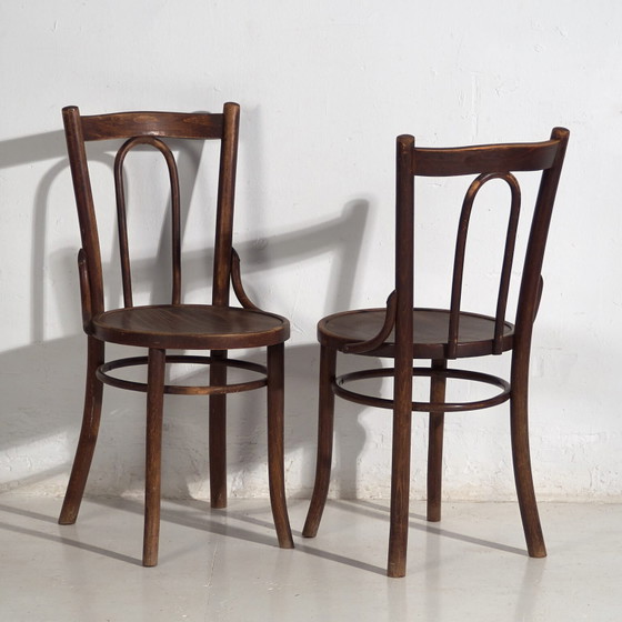 Thonet vintage style chairs (c.1950). Set of 2 pieces #12 – Dining chairs (photo 8 of 10)